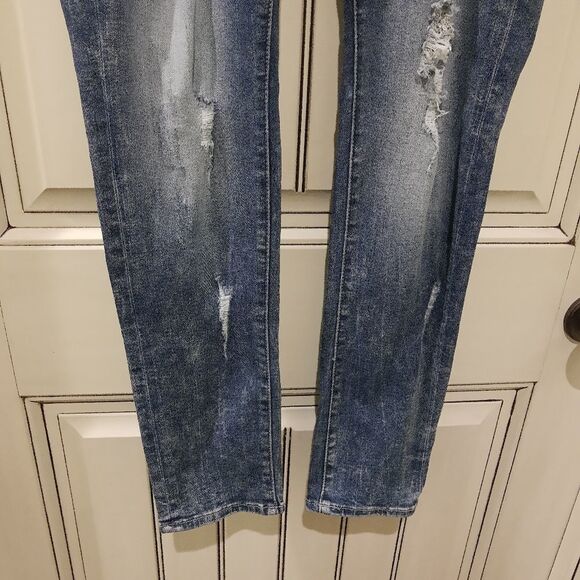 DEAR John Blue Jeans Straight Leg Size 30 Distressing - Picture 6 of 10